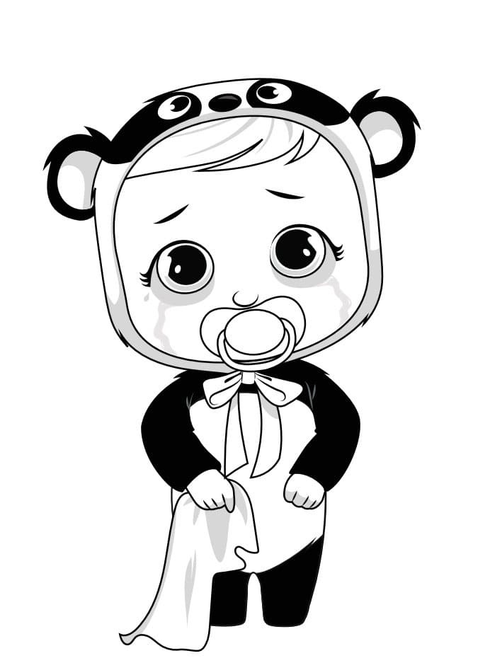 Pandy Cry Babie färgbok online