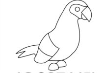 Online-Malbuch Papagei von Adopt Me