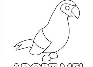 Livro online para colorir Papagaio de Adopt Me