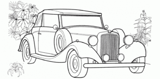 Livre de coloriage en ligne First rolls royce vintage