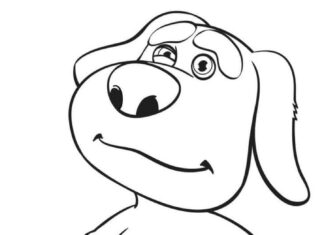 Livro colorido on-line Dog Ben do desenho animado