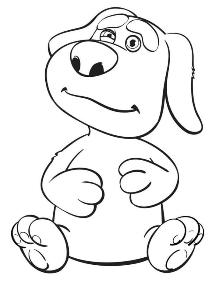 Online-Malbuch Hund Ben aus dem Zeichentrickfilm