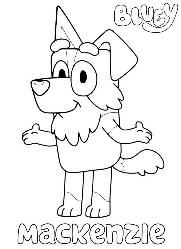 Online coloring book Mackenzie the Dog