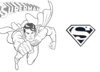 Online-Malbuch Superman Charakter für Jungen