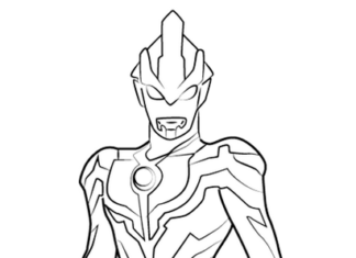 Livro para colorir o personagem online Ultraman