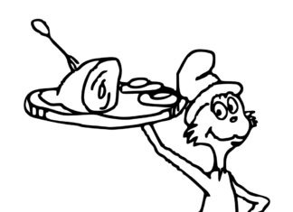 Online coloring book Character from the Dr. Seuss cartoon