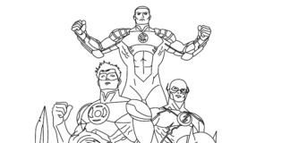 Livre de coloriage en ligne Personnages de la Ligue des Justiciers