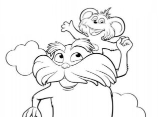 Online coloring book The Lorax characters