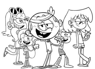 Online coloring book Meet the characters from Loud House