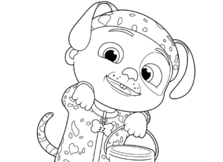 Online coloring book Dressed up boy