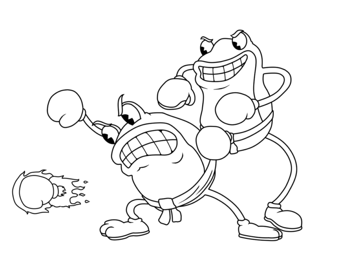 Online coloring book Ribby and Croaks the frog