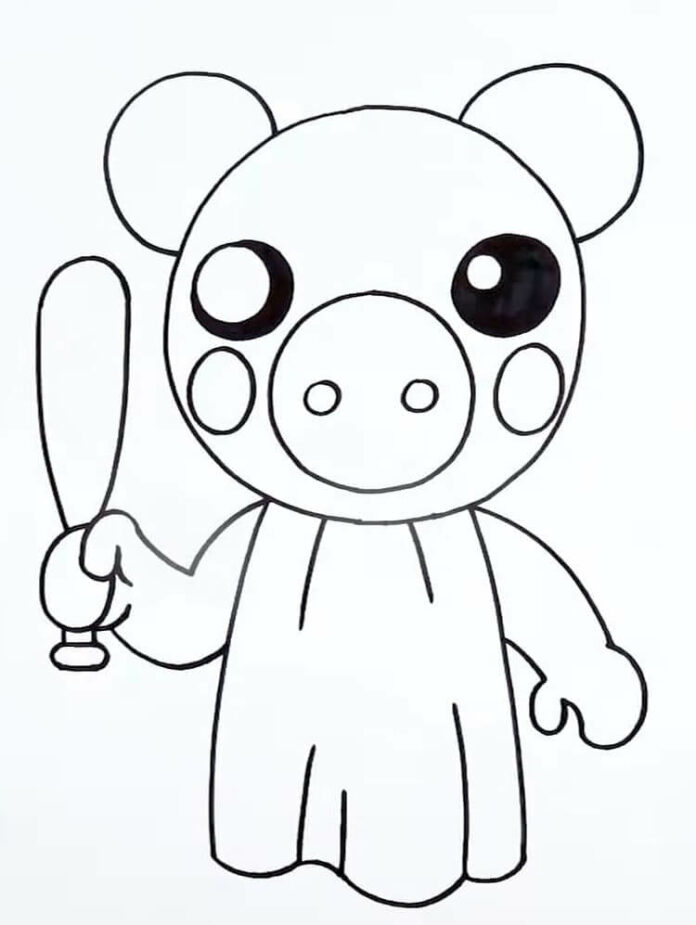 Online coloring book Roblox Pig