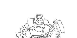 Online coloring book Robot for fairy boys