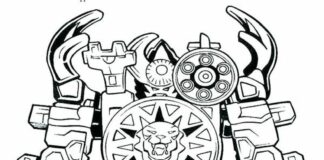 Online coloring book Metal robot with weapons