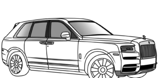 Livre de coloriage en ligne Rolls Royce Cullinan