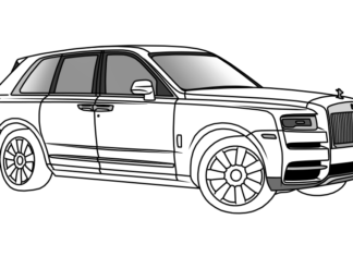 Livre de coloriage en ligne Rolls Royce Cullinan