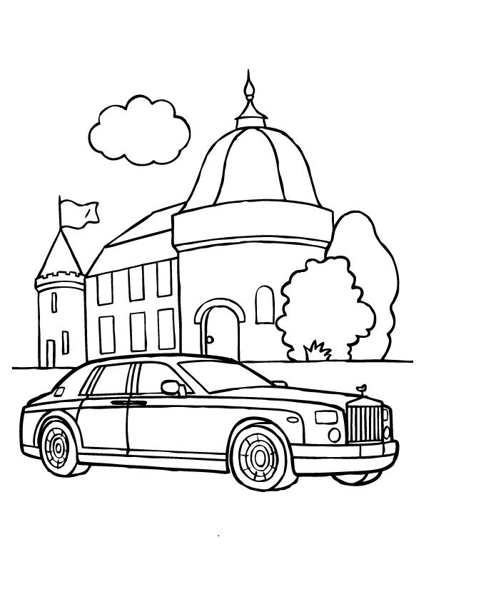 Livro online para colorir Rolls Royce Phantom