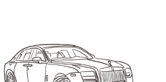 Online värityskirja Rolls Royce henkilöauto