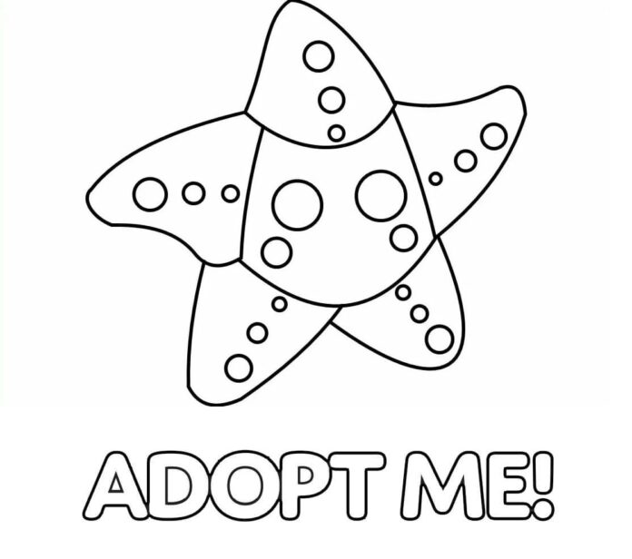 Starfish online coloring book - Adopt me
