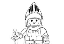 Livro colorido on-line Cavaleiro medieval da playmobil