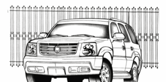 Online coloring book SUV Escalade