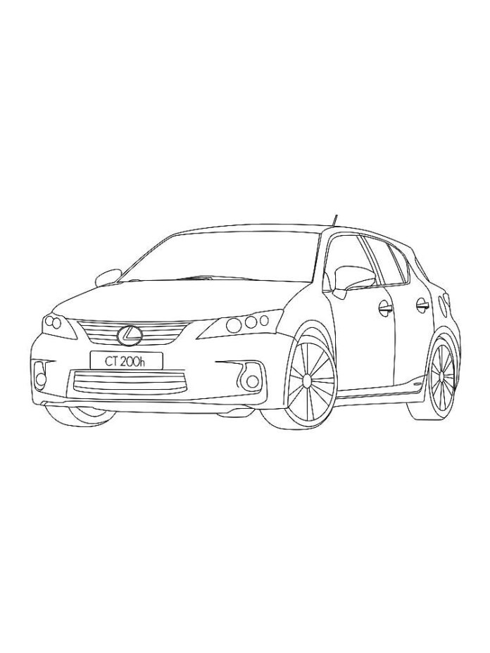 Livre de coloriage en ligne Personne de la voiture Lexus CT 200h