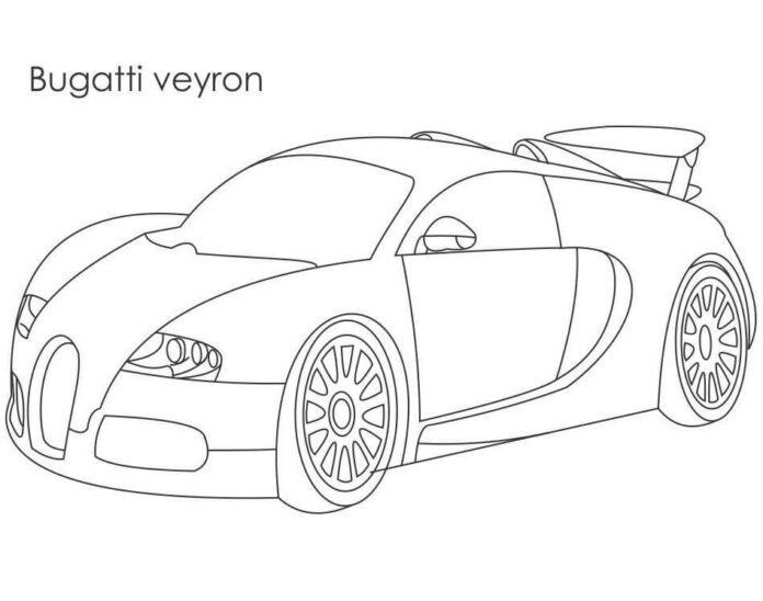 Online coloring book Bugatti sports car