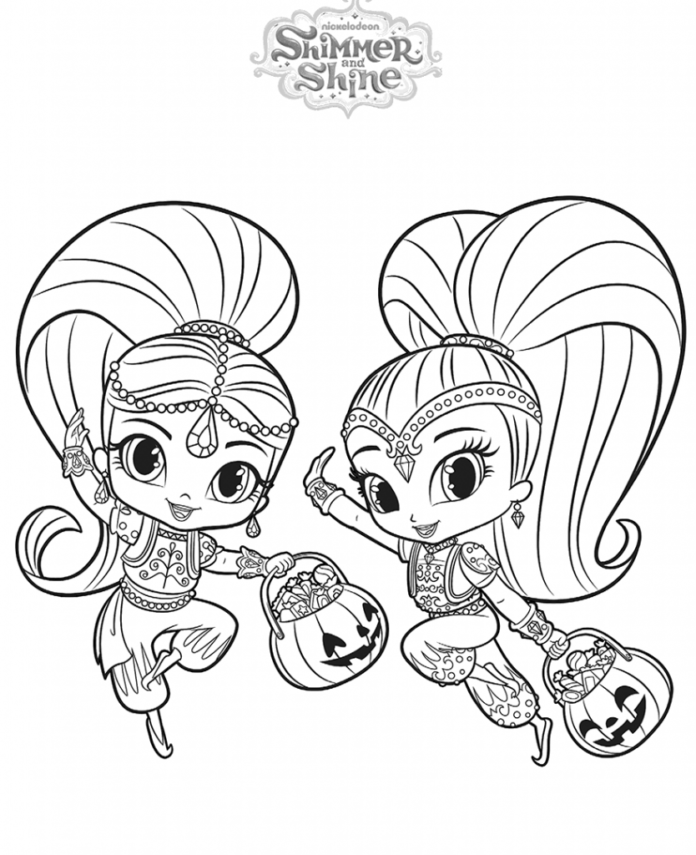 Shimmer and Shine online coloring book for kids