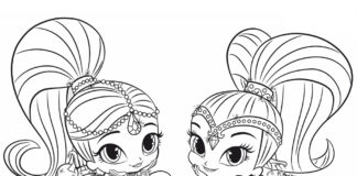 Shimmer and Shine online coloring book for girls