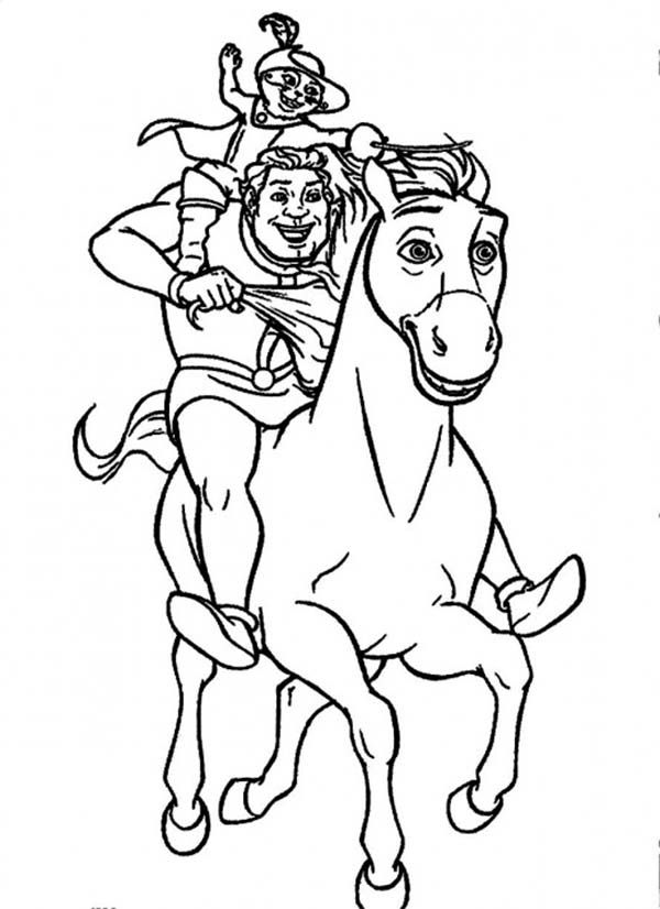 Shrek and Puss in Boots online coloring book