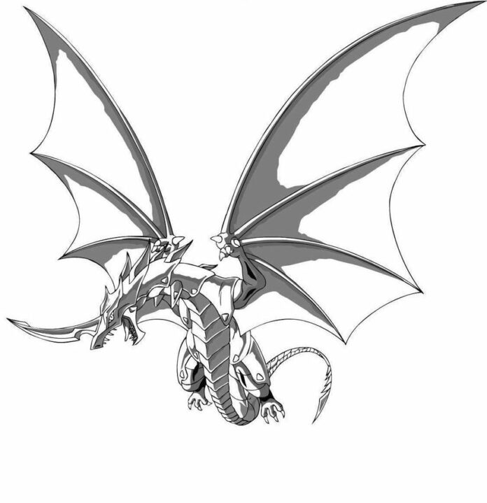Libro para colorear online Dragón del cuento Bakugan