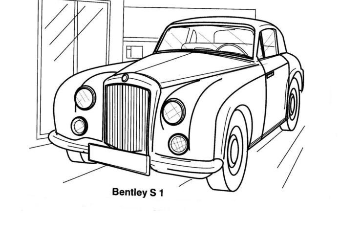 Färgbok på nätet Old Bentley S 1