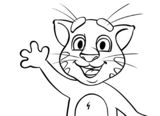 Livro online para colorir Talking Tom and Friends