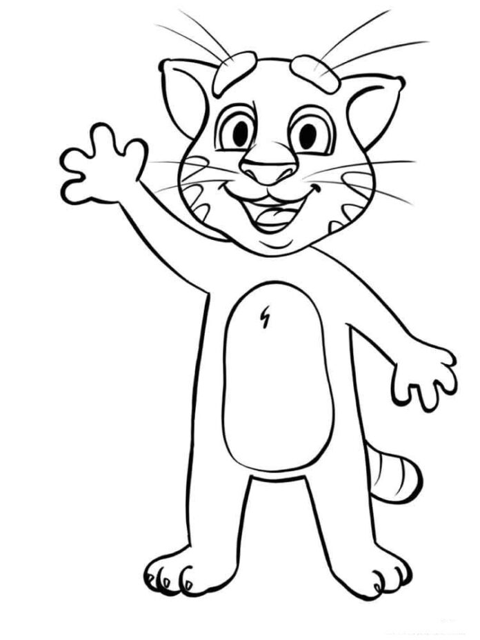 Livro online para colorir Talking Tom and Friends