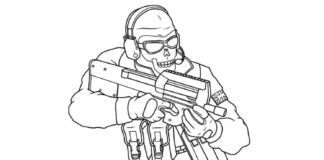 Online coloring book Terrorist from online game