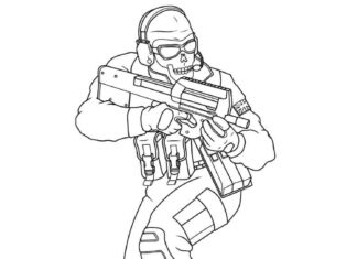 Online coloring book Terrorist from online game