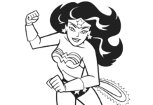 Online coloring book Fighting girl