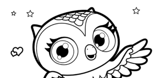 Happy Owl Little Charmers färgbok på nätet