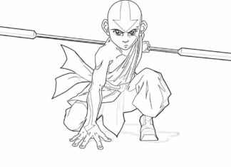 Ninja warrior online målarbok