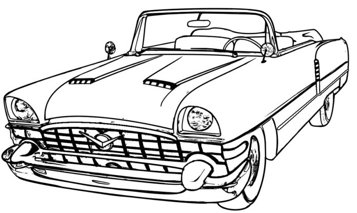 Livre de coloriage en ligne Ancienne voiture Cadillac
