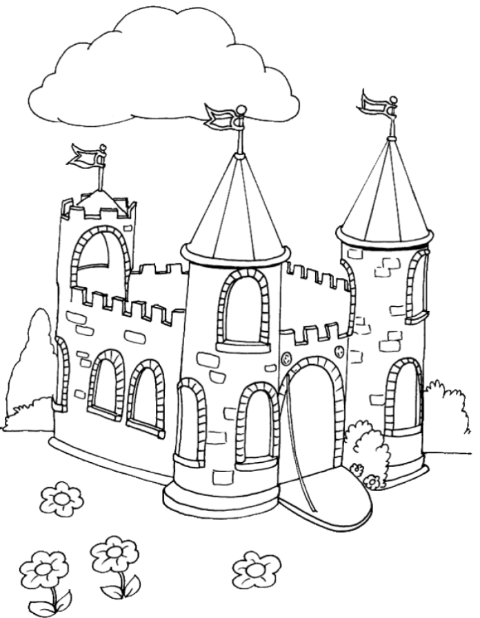 Libro da colorare online castello della principessa