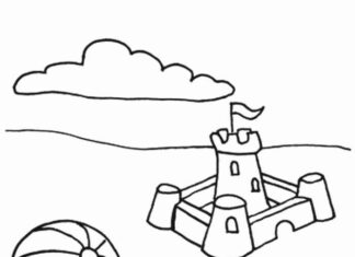 Livro para colorir o castelo de praia online