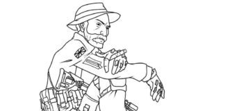 Online coloring book Soldier from the game Call of duty