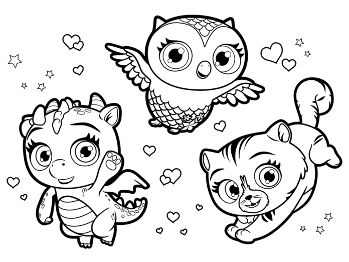 Livro online para colorir Animais de Pequenas Encantadoras