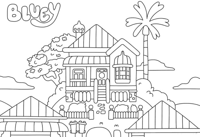 Online coloring book fairy house