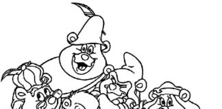 Online coloring page with Gummi Bears from the cartoon