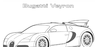 Páginas para colorear en línea Bugatti Veyron