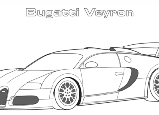 Bugatti Veyron online coloring book