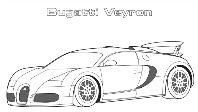 Bugatti Veyron online omalovánky