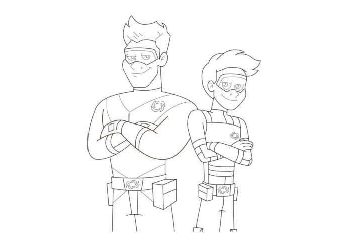 coloring page online heroes of henry danger